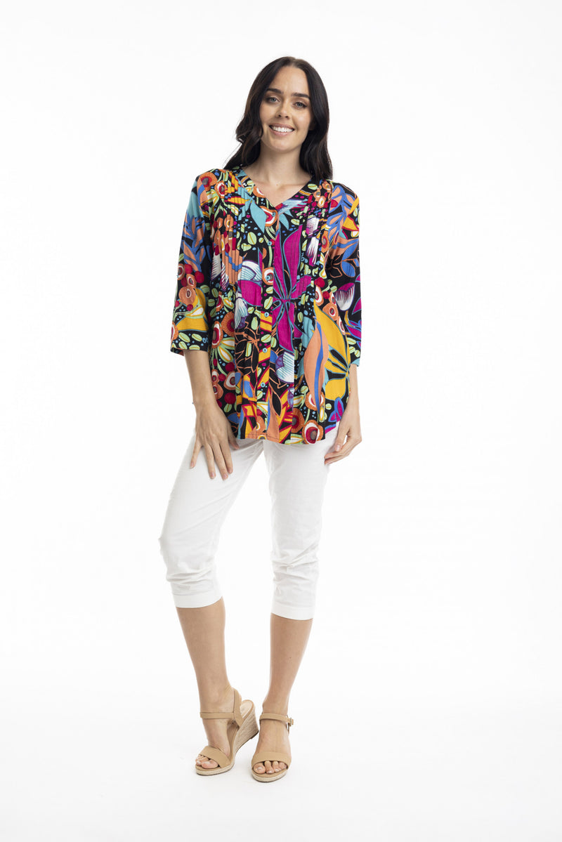 Pleated top - Multi-coloured