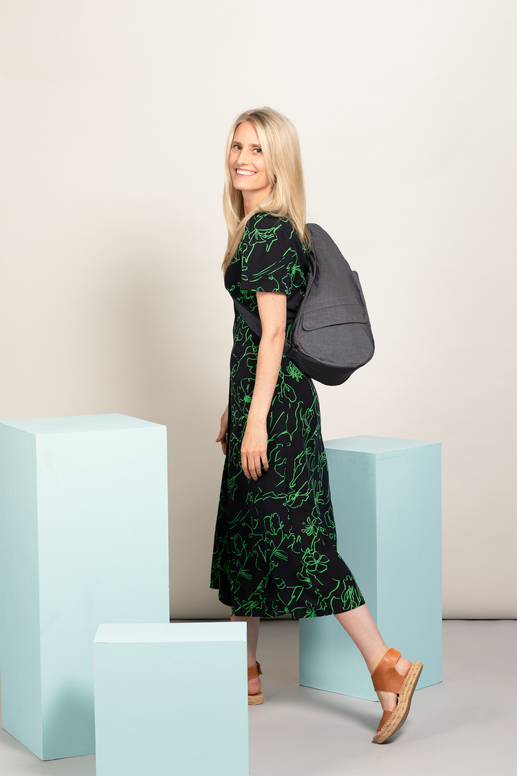 Textured Nylon Graphite - Small Bag