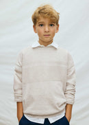 Boys Cotton Sweatshirt - Stone