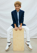 Boys Linen Jacket - Atlantic