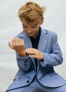 Boys Linen Jacket - Indigo