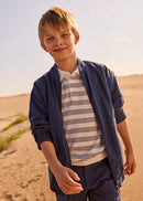 Boys Linen Jacket - Atlantic