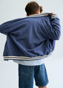 Striped Bomber Jacket - Ocean