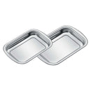 2 Piece Stainless Steel Roasting Pan Set
