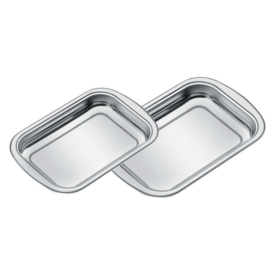 2 Piece Stainless Steel Roasting Pan Set