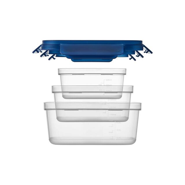 NestnLock 3 Piece Container Set - Blue