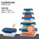 NestnLock Container Set 5 Piece - Blue