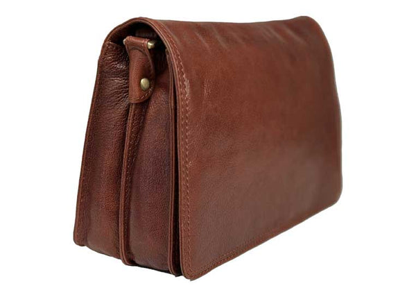 Medium Full Flap Organiser - Cognac