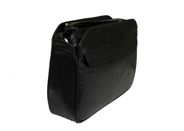 Zip Top Handbag - Black