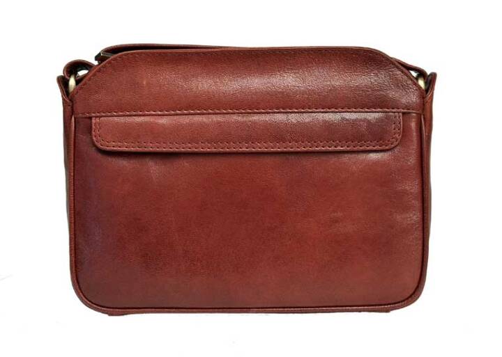 Zip Top Handbag - Cognac