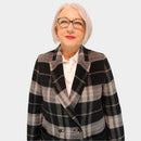 Reversible Check Coat - Night Grey Check/black