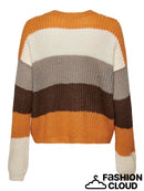 Badut Stripe Round Neck Jumper - Golden Ochre