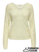 Badut Glitter Detail V Neck Jumper - Whitecap Gray/gold Lurex