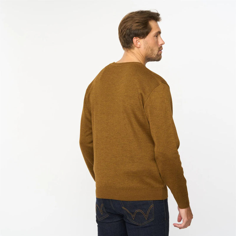 Plain Crew Neck Jumper - Nutmeg