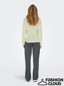 Badut Glitter Detail V Neck Jumper - Whitecap Gray/gold Lurex