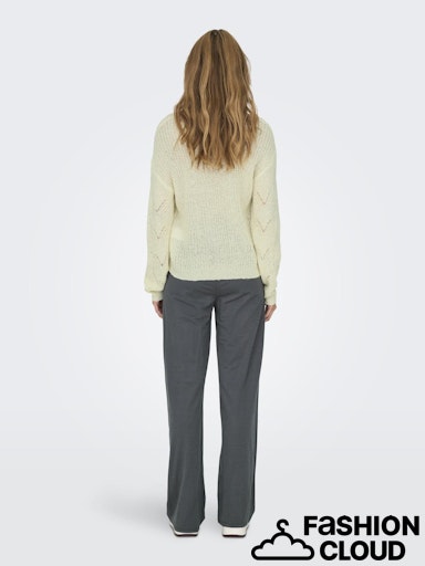 Badut Glitter Detail V Neck Jumper - Whitecap Gray/gold Lurex