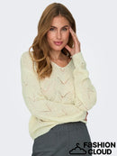 Badut Glitter Detail V Neck Jumper - Whitecap Gray/gold Lurex