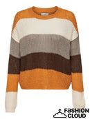 Badut Stripe Round Neck Jumper - Golden Ochre