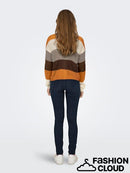 Badut Stripe Round Neck Jumper - Golden Ochre
