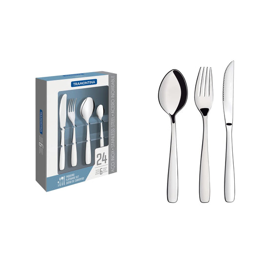 24 Piece Stainless Steel Cutlery Set