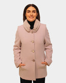 High Collar Coat - Mushroom