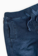Fleece Denim Trousers - Blue