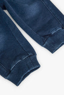 Fleece Denim Trousers - Blue