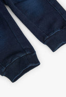 Fleece Denim Trousers - Dark Blue