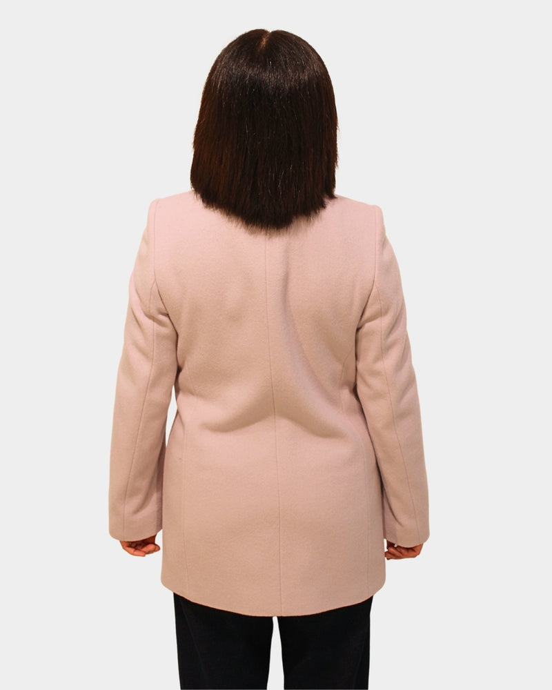 High Collar Coat - Mushroom