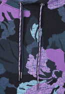 Big Flower Funnelneck Top - Universal Blue