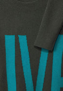 Wording Color Block T-Shirt - Dynamic Khaki