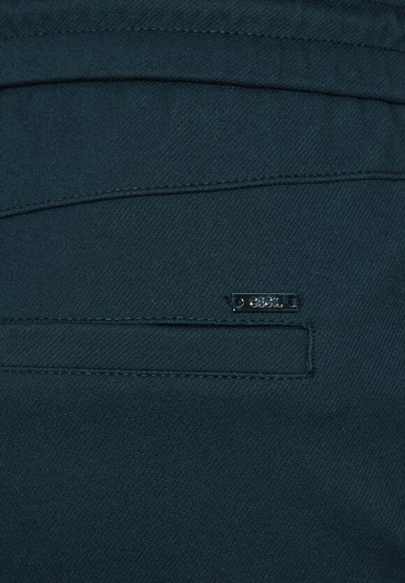 Tracey Zipper Detail Trouser - Petrol Blue