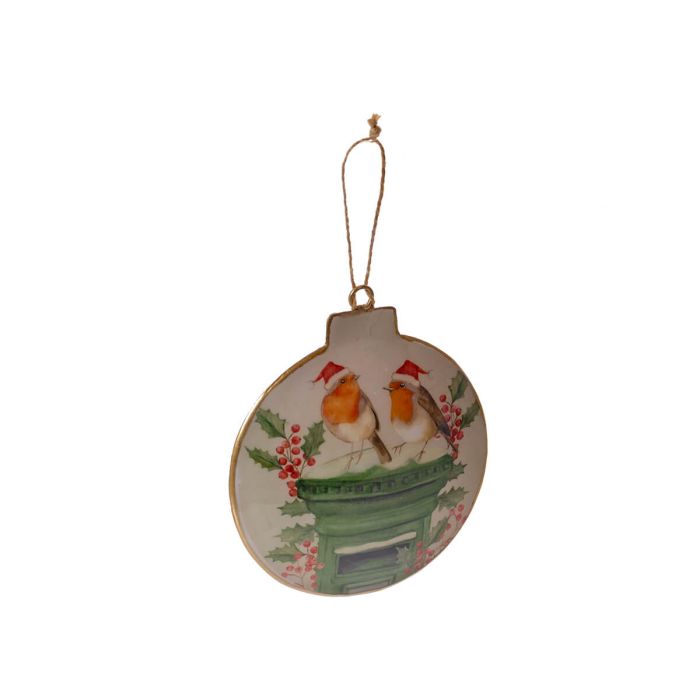 Postbox & Robin Hanging Decoration