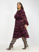 MAGENTA PRINT DRESS - Magenta