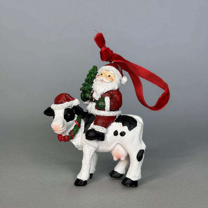 Santa on Cow