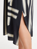 BLACK AND BEIGE STRIPE DRESS - Black/beige