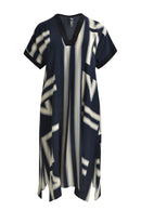 BLACK AND BEIGE STRIPE DRESS - Black/beige