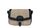 Straw Half Flap Shoulder - Navy