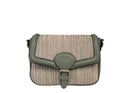 Straw Half Flap Shoulder - Sage Green