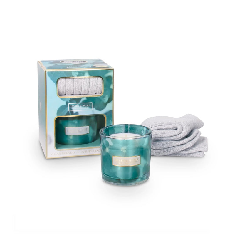 Candle & Socks Gift Set