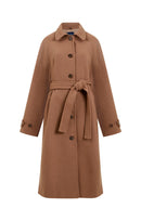 Fawn Felt Coat - Tobacco Brown