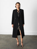 Azra Twill Structured Coat - Black