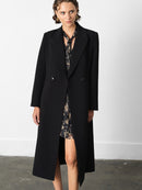 Azra Twill Structured Coat - Black