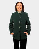 Short Mandarin Coat - Bottle Green