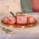 Twin Wick Candle - With Love Tea Rose