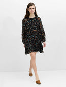 Kylie Claudette Mini Dress - Black Multi