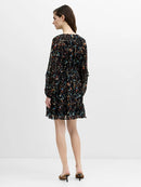 Kylie Claudette Mini Dress - Black Multi