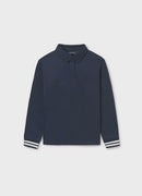 Long Sleeve Polo Shirt - Navy