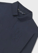 Long Sleeve Polo Shirt - Navy