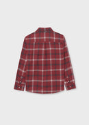 Plaid Long Sleeve Shirt - Blackberry